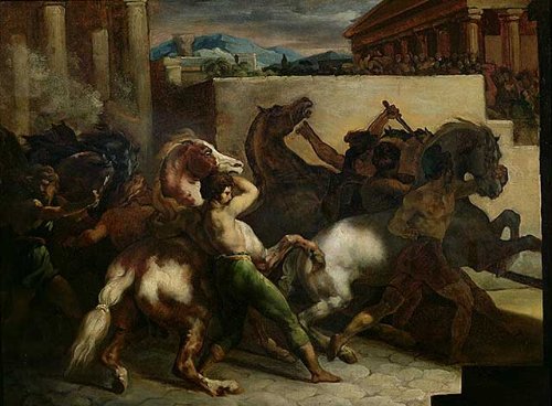 Cover image : Kunstreproduktion: Théodore Géricault, The Wild Horse Race at Rome, c.1817, 80 x 59