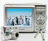 SVP DC-836-Silver 8MP 3x Optical Zoom 2.4 LCD Digital Camera (Tripod Included)