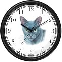 Blue Burmese Cat - JP - Wall Clock by WatchBuddy Timepieces (Black Frame)
