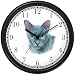   - Blue Burmese Cat - JP - Wall Clock by WatchBuddy Timepieces (Black Frame)