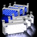 132 LED Emergency Warning Flashing Strobe Lights with 3 Mode Controller - White &... by HK5