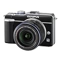 Olympus PEN E-PL1 Systemkamera (13 Megapixel, 6,9 cm (2,7 Zoll) Display, Bildstabilisator) schwarz mit 14-42mm Objektiv schwarz