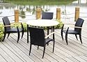 Venetian Dining Table Rattan/Teak Patio Set