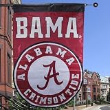 University of Alabama Crimson Tide - Large Applique Style 28 Inch X 44 Inch Flag / Banner