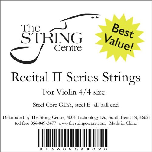The String Centre Recital II Violin String set, 4/4 Size