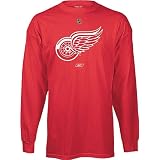 Detroit Red Wings NHL Red Long Sleeve Tee Shirt By Reebok by GametimeUSA
