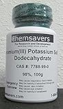 Chromium(III) Potassium Sulfate Dodecahydrate, 98%, Certified, 100g