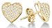 10K Yellow Gold Channel Set Round Diamond Heart title=