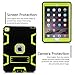 iPad Air 2 Case,iPad 6 Case,TIANLI(TM) ArmorBox [Three Layer] Convertible [Heavy Duty] Rugged Hybrid Protective with Kickstand Case for iPad Air 2,Black/Lemony Yellow