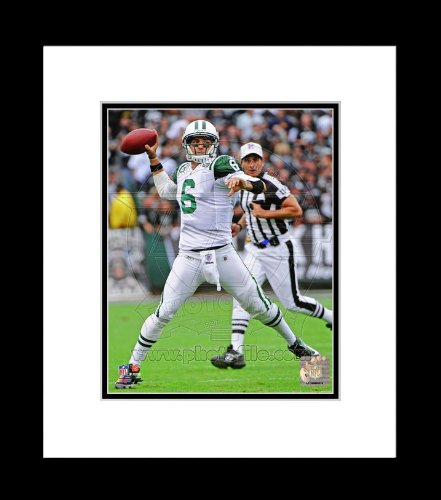 New York Jets Mark Sanchez 2011 Passing Action Framed Picture 8x10