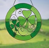 St. Patrick's Day Irish Shamrock Stained Glass Suncatcher By Collections Etc