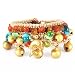 burmese8  - Chuvora Brass Jingle Bells Glass and Brass Beads