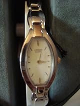 CITIZEN Women Watch Silver Tone Metal Bracelet Oval EH9874-52A
