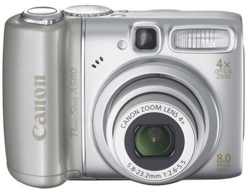 Buy Canon PowerShot A580 Digitalkamera (8 Megapixel, 4-fach opt. Zoom, 2,5" Display) silber online at Discounted New and Used prices. Delivered to your door with Childrens Toyshop.com