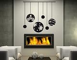 Best Quality Vinyl Wall Sticker Decals - Christmas tree balls ( Size: 39in x 38in - Color: black ) - No: 2163