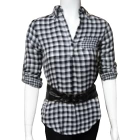 Buy Black and White Checker Print Shirt by Impress'D Clothing