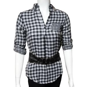 Buy Black and White Checker Print Shirt by Impress'D Clothing