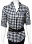 Black and White Checker Print Shirt, medium