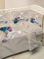 Ipersan Juego De Cama Con Chichonera My Sweet Cat (Beige/Blanco/Lila)