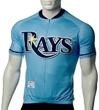 MLB Tampa Bay Rays Men's Cycling Jersey, Blue, X-Small