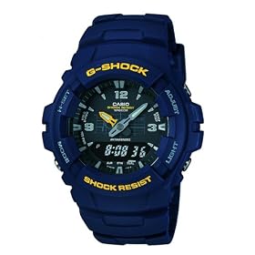 Casio G-SHOCK G-100-2BVMUR Mens Combi Resin Strap Watch