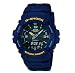 Casio G-Shock Mens Watch G-100-2BVMUR Digital and Analogue with Navy Resin Strap