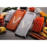 Pro V Hobel 7 in 1- K�chenhobel f�r Obst, Gem�se, und vieles mehr in Orange von Vidalia, ein genial scharfes, schnelles, zuverl�ssiges und vielseitiges K�chenger�tvon "Vidalia"