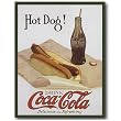 Nostalgic Coca Cola Tin Sign : Hot Dog!