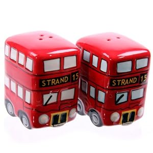 Le bus rouge de Londres Routemaster en salière et poivrière