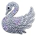 Graceful Pearl Swan Brooches