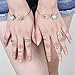 Banggood 6 Pcs Different Geometric Arrow Moon Statement Midi Rings Set Girls Gifts