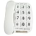 LeeKer LK-P011W Big Button Corded Phone for Elderly with Handsfree speakerphone/Hearing aid compatible(White)