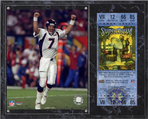 John Elway Sublimated 12x15 Plaque | Details: SB 33 Super Bowl