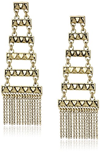 House of harlow 1960 peak to peak fringe gold tone drop…