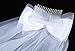 Handmade White Girls Bow Floral Wedding Communion Headpiece Veil Hair Accessories
