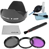 Accessory Bundle Kit for NIKON (D40 D60 D80 D3000 D3100 D5000 D5100 D7000, 18-55mm VR) - Includes: Filter Set (UV, Polarizing, Fluorescent) + Tulip Flower Lens Hood + Cleaning Lens Pen + Deluxe Cleaning Kit + Premium Goja Microfiber Cleaning Cloth