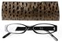 Icon Eyewear Franco Sarto-Inspired Handmade Reader and Case, Burgundy with White Trim, 1.50