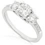 Three Stone Round Brilliant Diamond Ring 1/3ctw (GH/I1) in 14K White Gold
