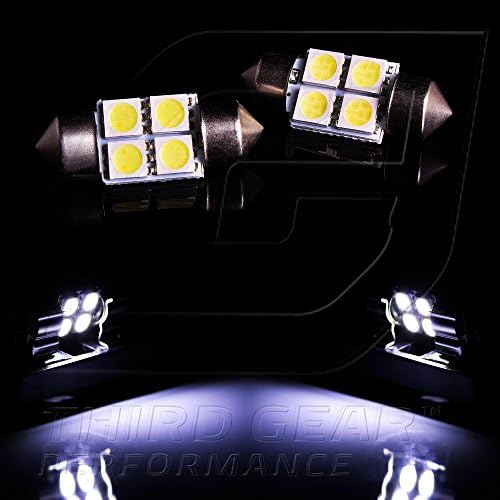 TGP 31MM White 4 LED SMD 5050 Festoon Map Light Bulbs Pair 2003-2008 Nissan 350Z