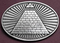 Pyramid Eye Belt Buckle Dollar Bill Symbol Mason