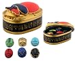 Scarab Box With Scarabs - Cold Cast Resin - 3.25" Height