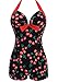 Graceful.u 50s Polka Dot Vintage One Piece Halter Swimsuit Monokinis