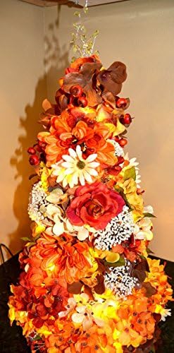 Table-top Flowering Prelit Tree, Year-round Miniature Tree, Flowering Christmas Tree