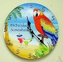 Large Parrot Mccaw Tropical Wall Clock