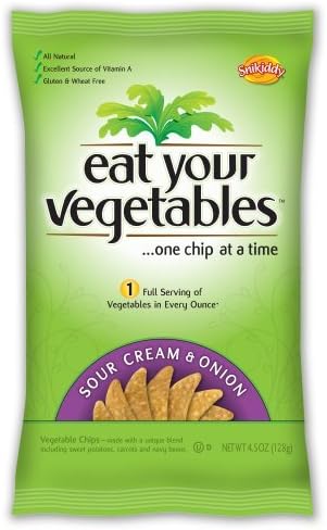 SNIKIDDY SNACKS CHIP VEGGIE SOUR CRM N ON, 4.5 OZ