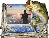 51Des6Mwl4L. SL160  Rivers Edge Bass Fishing Picture Frame   Holds 4 X 6 photo