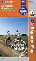 East Dereham and Aylsham (OS Explorer Map Active)