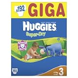 Huggies Size 3 Super-dry Nappies Giga Box of 192 Nappies'