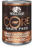 Wellness CORE Grain Free Turkey & Chicken Natural Wet Canned Dog Food, 12.5-Ounce Can (Pack of 12)