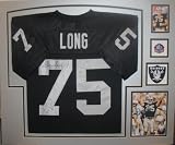 HOWIE LONG AUTOGRAPHED SIGNED OAKLAND RAIDERS JERSEY FRAMED PSA DNA COA